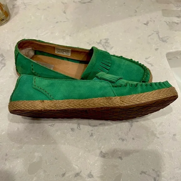 UGG- Marrah Fringe Moccasin Espadrille Loafers - Picture 4 of 7